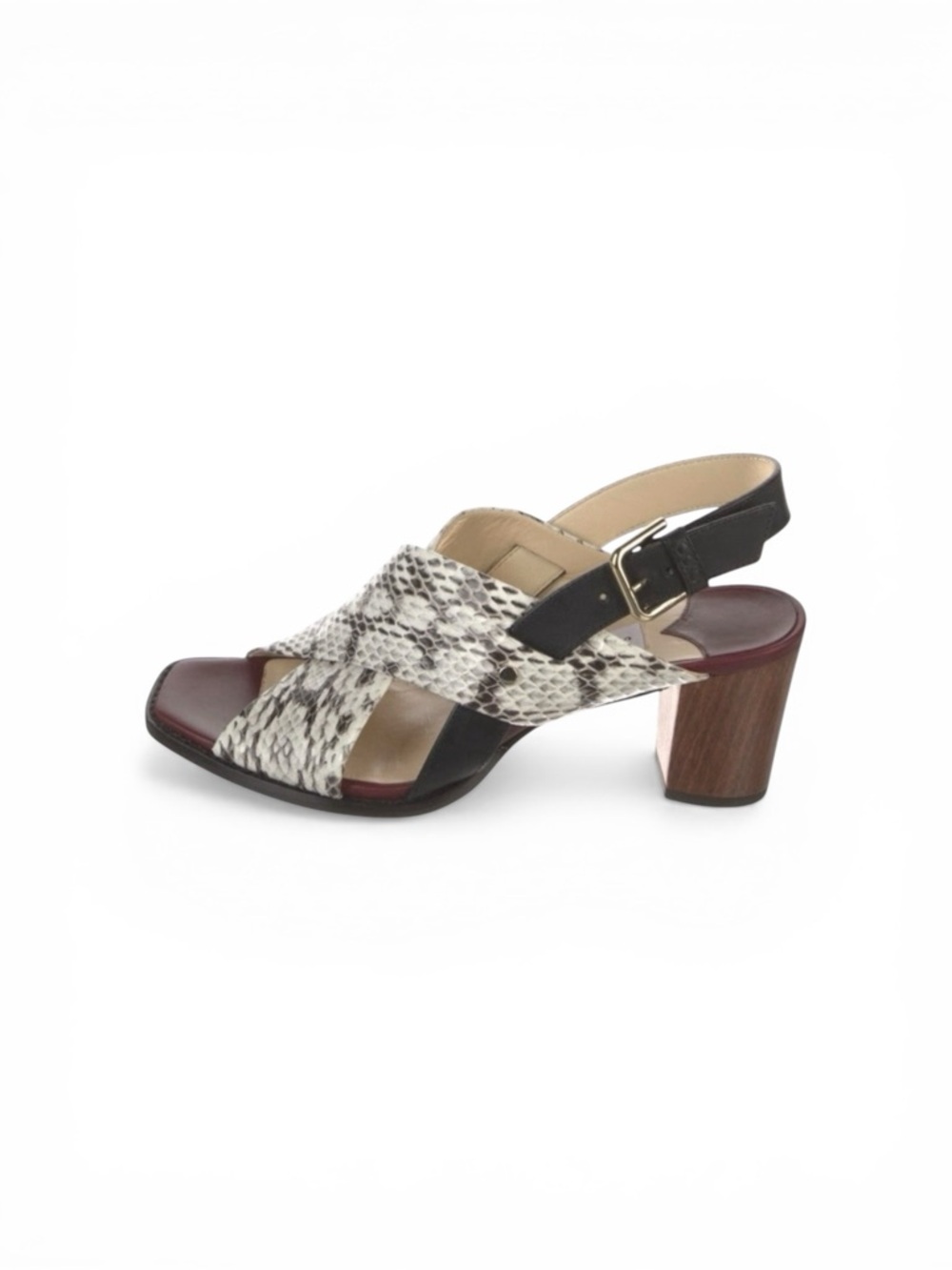 Jimmy Choo Jimmy Choo Aix‎ Snakeskin Embossed Patent Sandals Size 38.5 US 8.5